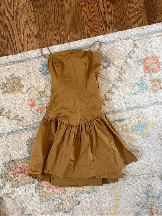 Maeve Dresses & Skirts - Maeve Brown Spaghetti-Strap Gathered Skirt Dress